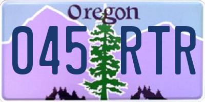 OR license plate 045RTR