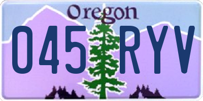 OR license plate 045RYV
