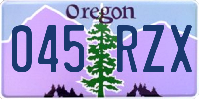 OR license plate 045RZX
