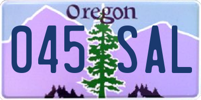 OR license plate 045SAL