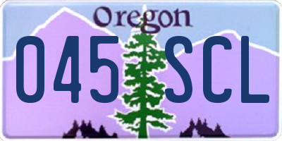 OR license plate 045SCL