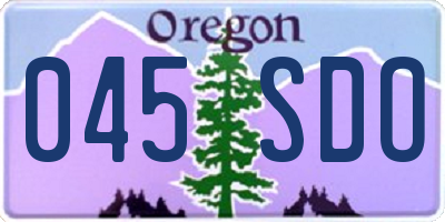 OR license plate 045SDO