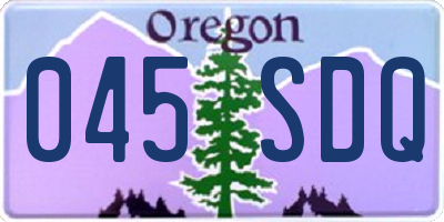 OR license plate 045SDQ