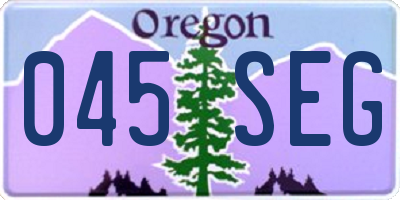 OR license plate 045SEG