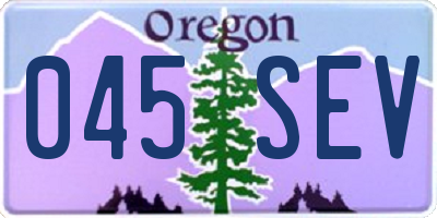 OR license plate 045SEV