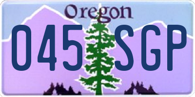 OR license plate 045SGP