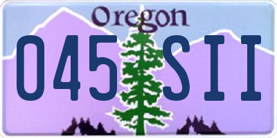 OR license plate 045SII
