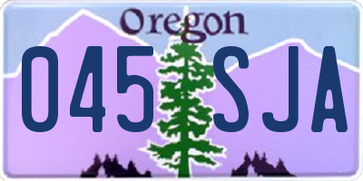OR license plate 045SJA