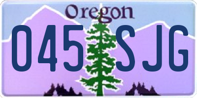 OR license plate 045SJG