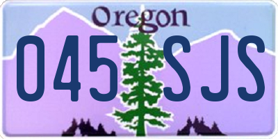 OR license plate 045SJS