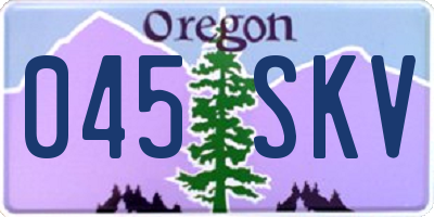 OR license plate 045SKV