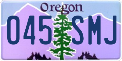 OR license plate 045SMJ