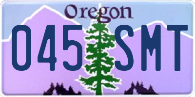 OR license plate 045SMT