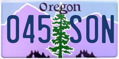 OR license plate 045SON