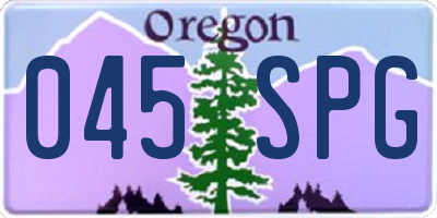 OR license plate 045SPG