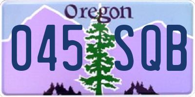 OR license plate 045SQB