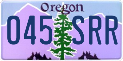 OR license plate 045SRR