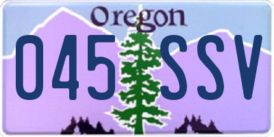 OR license plate 045SSV