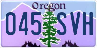OR license plate 045SVH