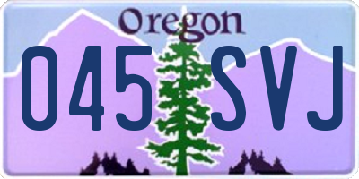 OR license plate 045SVJ