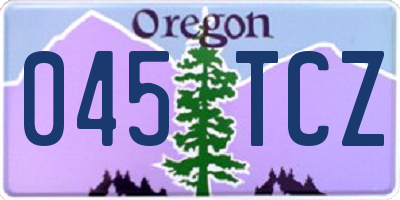 OR license plate 045TCZ