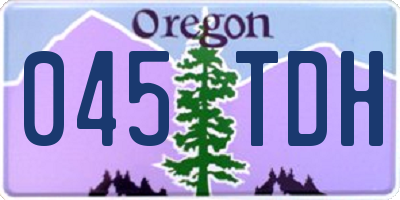 OR license plate 045TDH