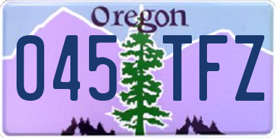 OR license plate 045TFZ