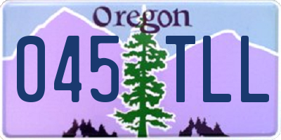OR license plate 045TLL
