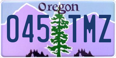 OR license plate 045TMZ