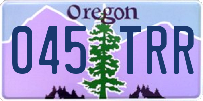 OR license plate 045TRR