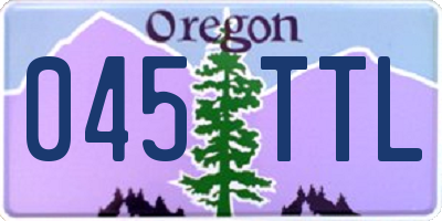 OR license plate 045TTL