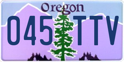 OR license plate 045TTV
