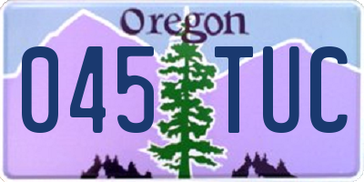 OR license plate 045TUC