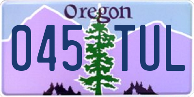 OR license plate 045TUL