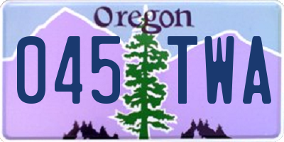 OR license plate 045TWA