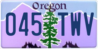 OR license plate 045TWV