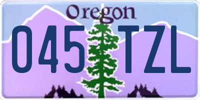 OR license plate 045TZL