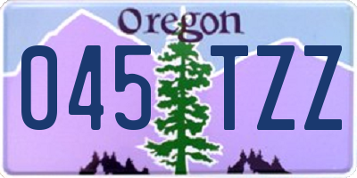 OR license plate 045TZZ