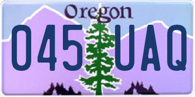 OR license plate 045UAQ