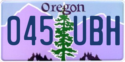 OR license plate 045UBH