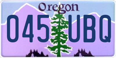 OR license plate 045UBQ