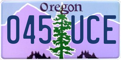OR license plate 045UCE