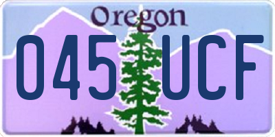 OR license plate 045UCF