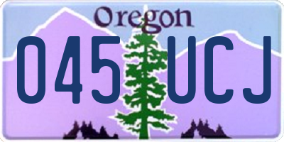 OR license plate 045UCJ