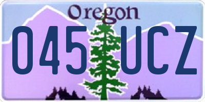 OR license plate 045UCZ