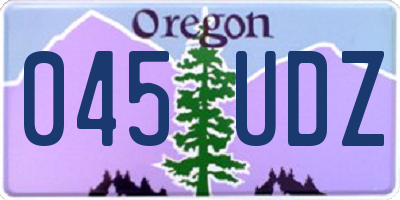 OR license plate 045UDZ