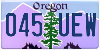 OR license plate 045UEW