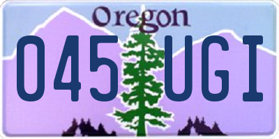 OR license plate 045UGI