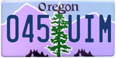OR license plate 045UIM
