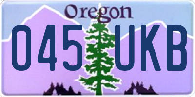 OR license plate 045UKB